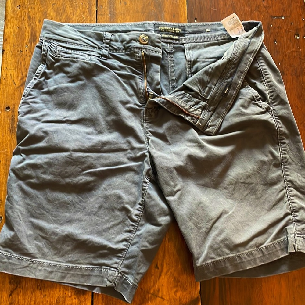 Men's American Eagle - Faded Blue Shorts - Slim - Next Level Flex